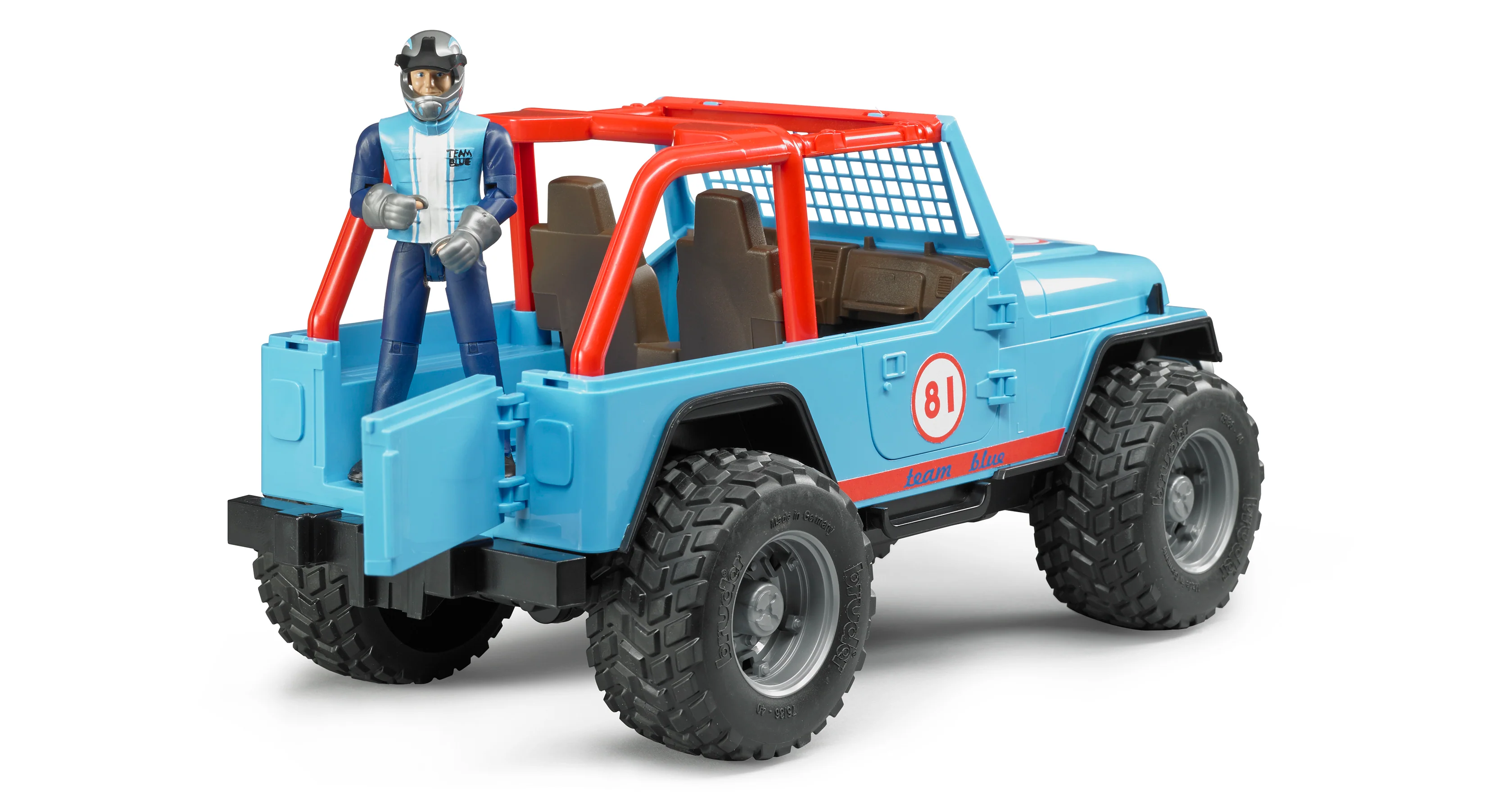 Bruder 02541 Jeep Cross Country Racer Blue with Driver 18.10.10 - Image 3
