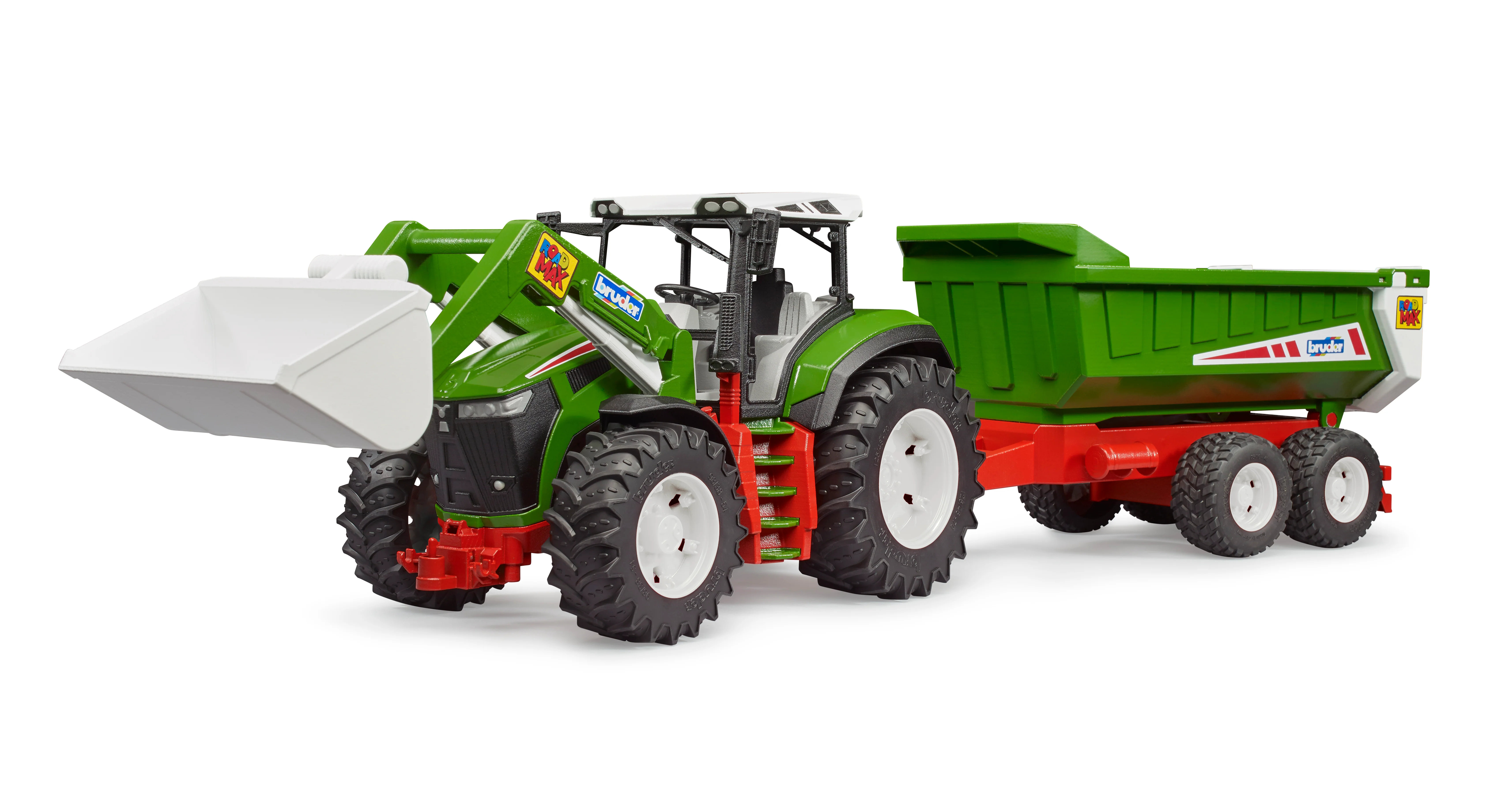 Bruder 03452 Roadmax Tractor with Front Loader and Tipping Trailer 30.10.10 - Image 4